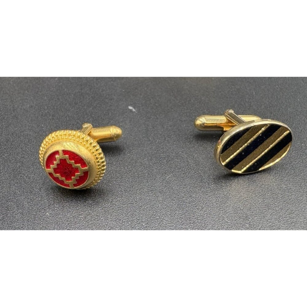 Lot 8+ Cufflinks Men's Multicolor Silver Gold Tone Assortment Brands - Picture 11 of 11